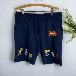 Nickelodeon Fleece Shorts NWT Men’s Medium Blue Rocco’s Modern Life Rugrats